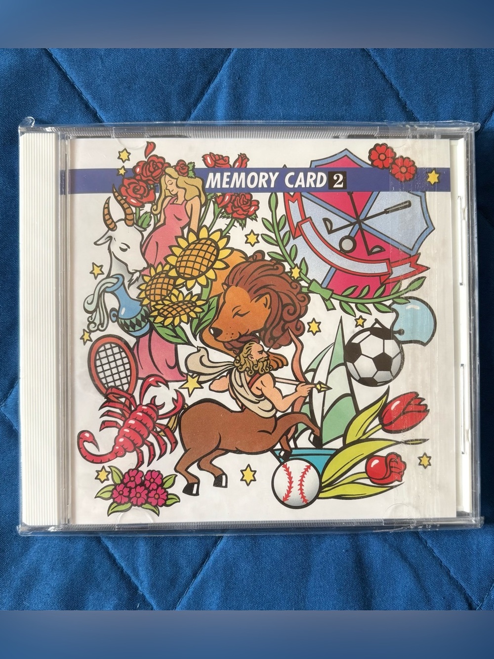 Vintage Janome Embroidery Memory Card 2 Design Series Zodiac Floral Sport SEALED